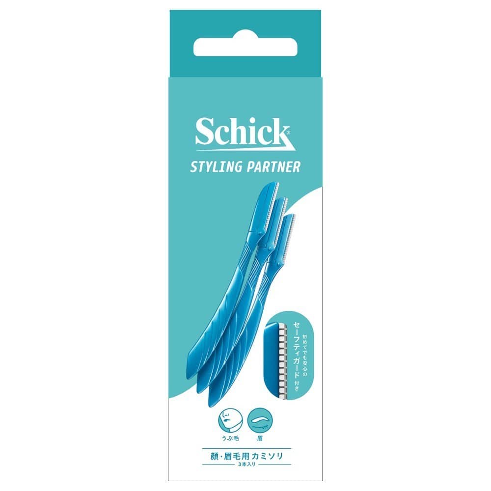 シック シック スタイリングパートナー 顔・眉毛用カミソリ 3本