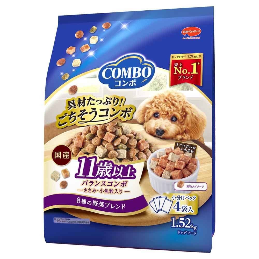 コンボ ドッグフード 11歳以上 バランス8種の野菜ブレンド 1.52kg(380g×4)