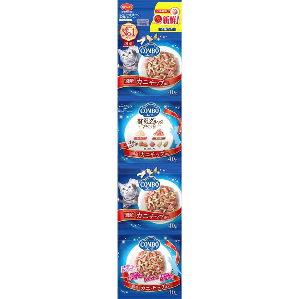 コンボ キャットフード 連パック 海の味わいメニュー カニチップ添え 160g
