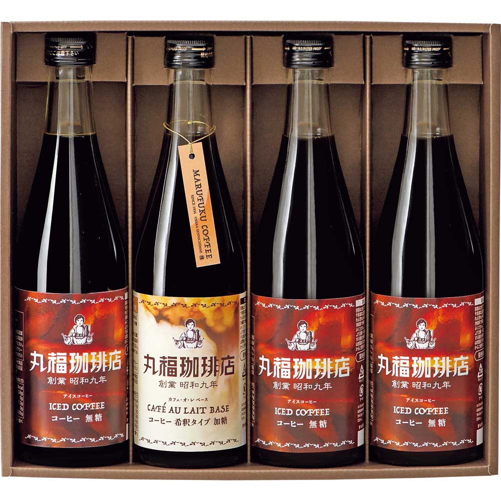 丸福珈琲店 アイスコーヒーセット 4本 MCIS-4 【時間指定不可】【代引不可】【同梱不可】