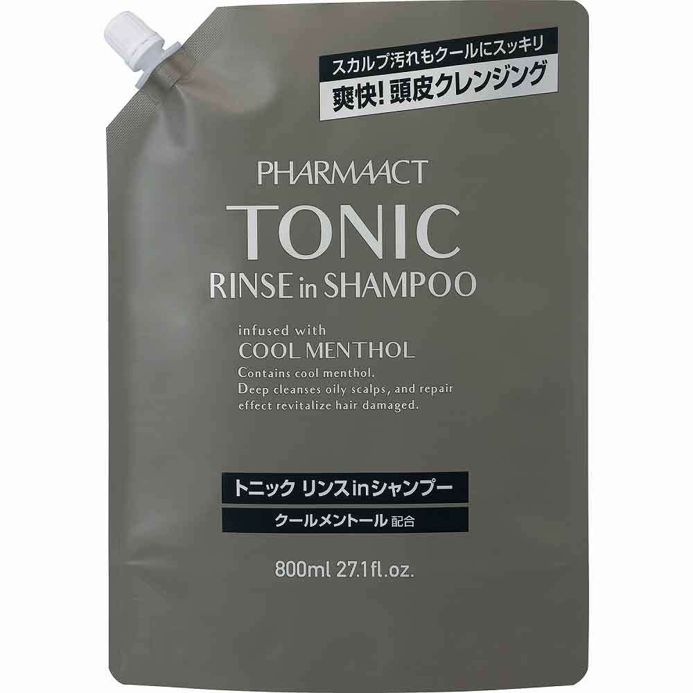 【2個セット】ファーマアクト クールトニックリンスインシャンプー 800ml 詰替え