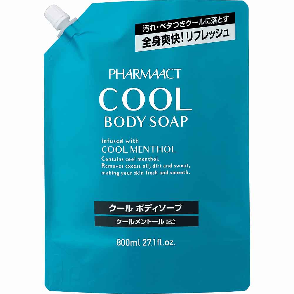 【3個セット】ファーマアクト クールボディソープ 800ml 詰替え