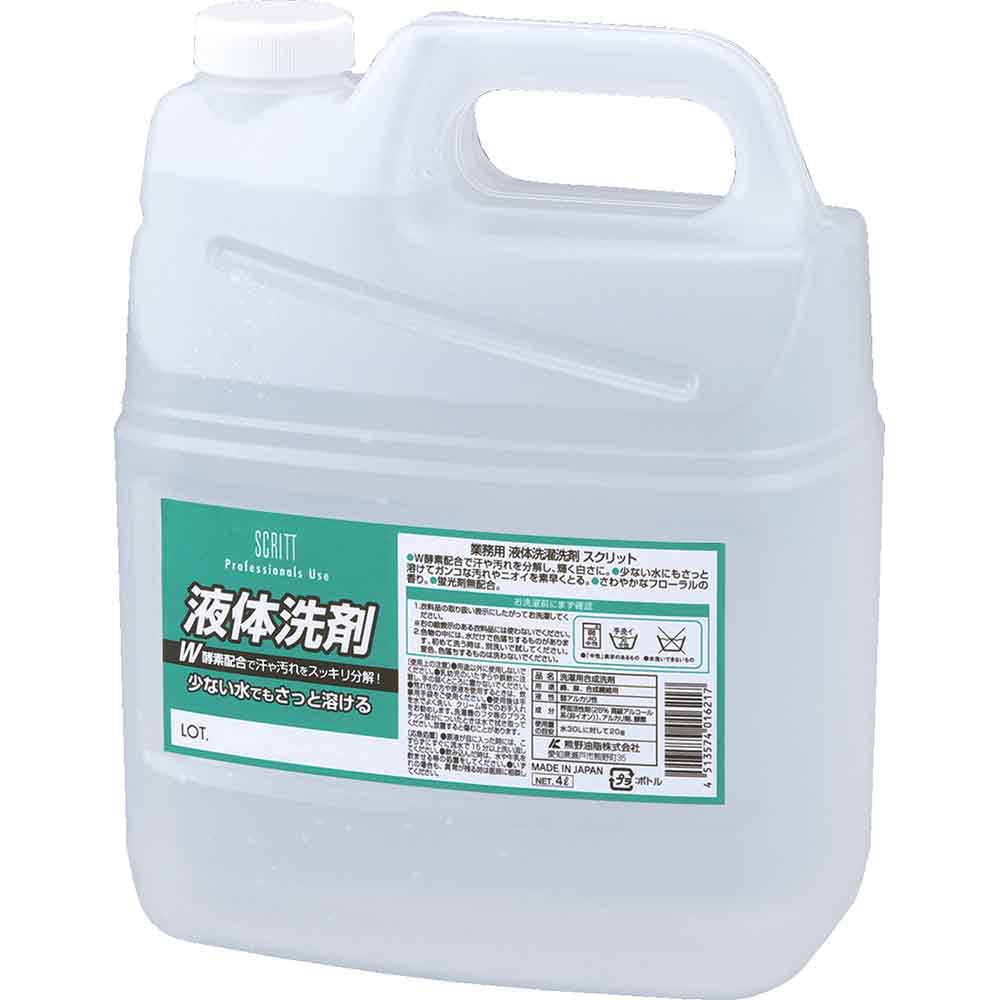 スクリット 液体洗剤 4L フローラルの香り