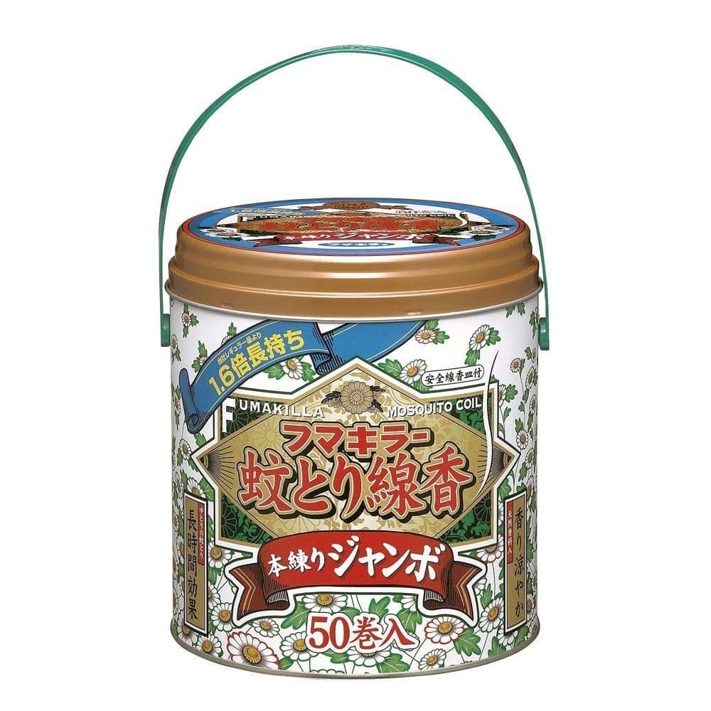 フマキラー蚊とり線香 フマキラー 蚊取り線香 本練り ジャンボ 缶入 50巻