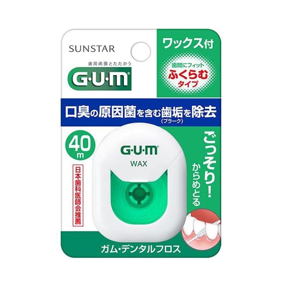 GUM GUM デンタルフロス 40mふくらむタイプワックス