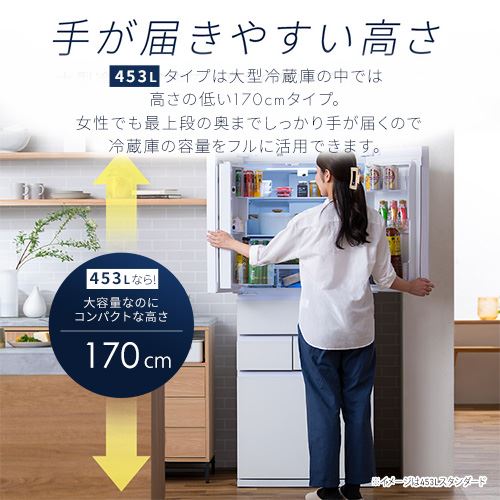 アイリスオーヤマ 冷蔵庫 453L 自動霜取り 自動製氷 IRSN-45A-B ブラック