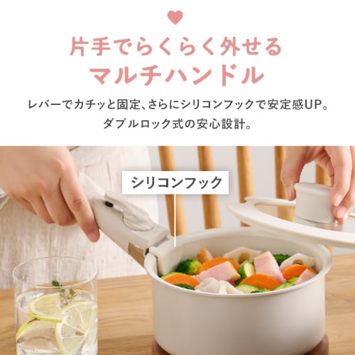 フライパン 5点セット セラミックカラーパン CC-5S ディープアイボリー ディープアイボリー