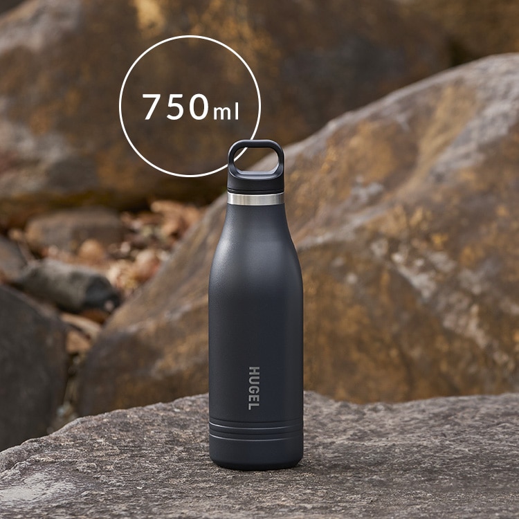 HUGEL 真空断熱マグボトル 750ml HSB-750 チャコールグレー チャコールグレー