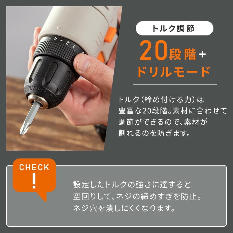 マルチギア 充電式ドリルドライバーセット10.8V PJM10DRS サンドベージュ+インパクトドライバー+サンダーヘッド※4月上旬ごろ発送予定