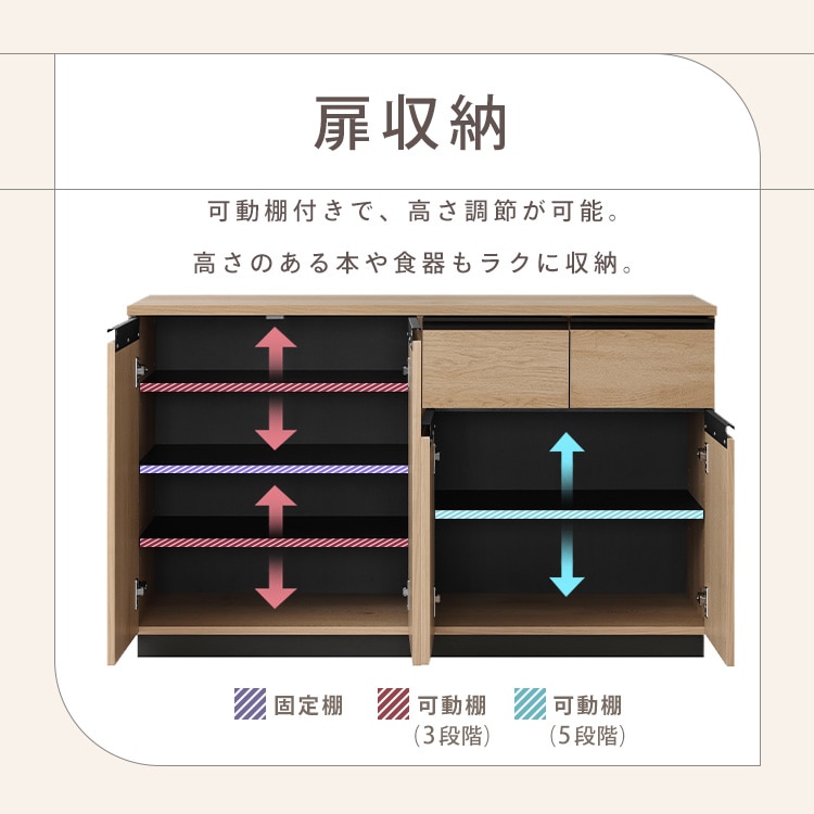 リビングキャビネット RCB-1190R ウォールナット ウォールナット