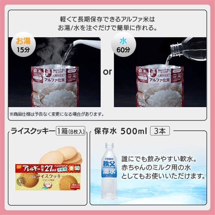 防災セット 食品付き 1人用 43点 NBS1-43