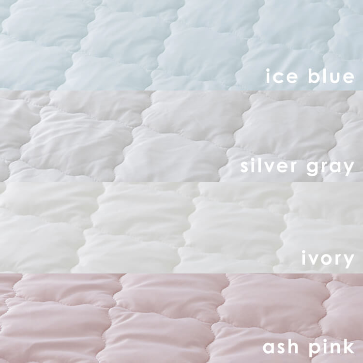 ボックスシーツ ダブル キルト 夏用 接触冷感 抗菌防臭 アッシュピンク ダブル/アッシュピンク