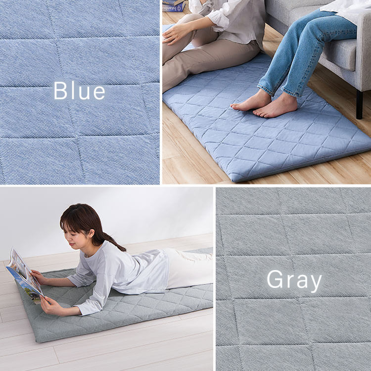 冷感ごろ寝布団 68×180cm GFC-6818 ブルー ブルー