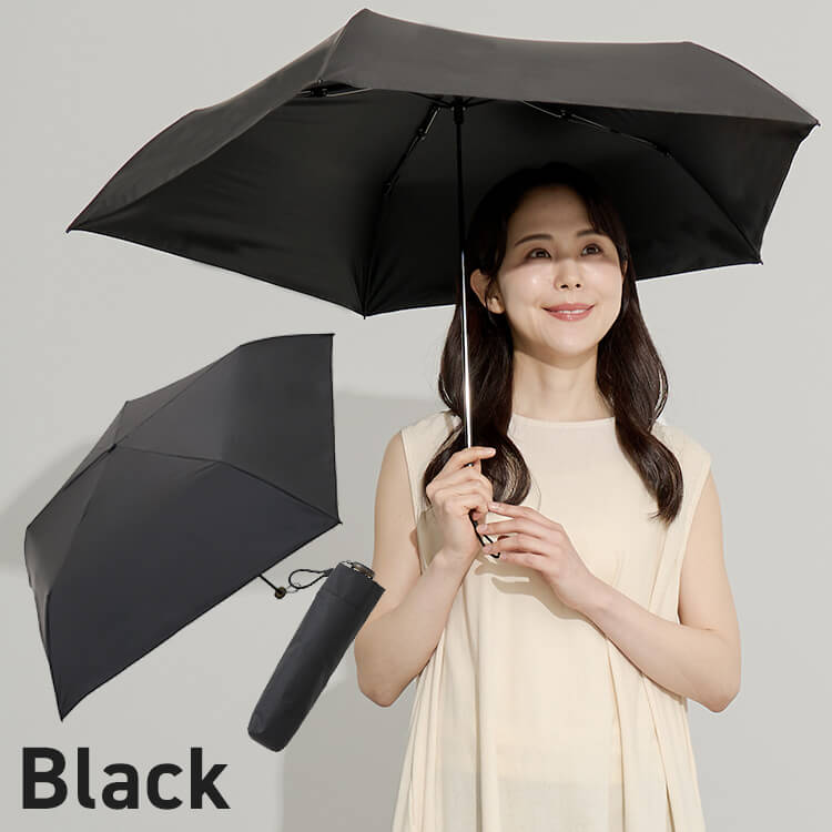 日傘 超軽量 折り畳み傘 UVカット 晴雨兼用 23-353 グレー グレー