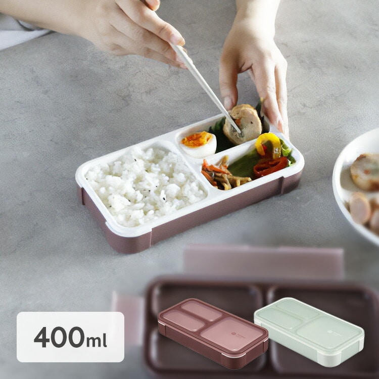 薄型弁当箱 抗菌 フードマン500 パープル パープル