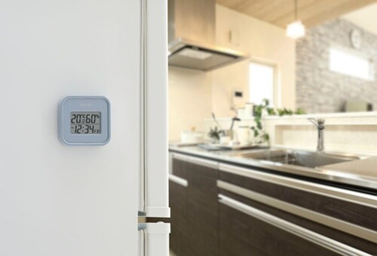 温湿度計 デジタル 温度計 温湿度計 TT-588-BL タニタ TANITA 温湿度計 熱中症 風邪 インフルエンザ 時計 快適空間 乾燥対策 暑さ対策 ブルーグレー ウォームグレー アイボリー ウォームグレー