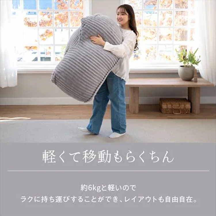 ビーズソファ 1P ソファ 韓国インテリア ラウンジャービーズソファ LNG-90K カバー取り外し可能 カバー洗濯可能 肌触り フリーレイアウト 一人暮らし 新生活 ブークレ/グレー ブークレ/グレー