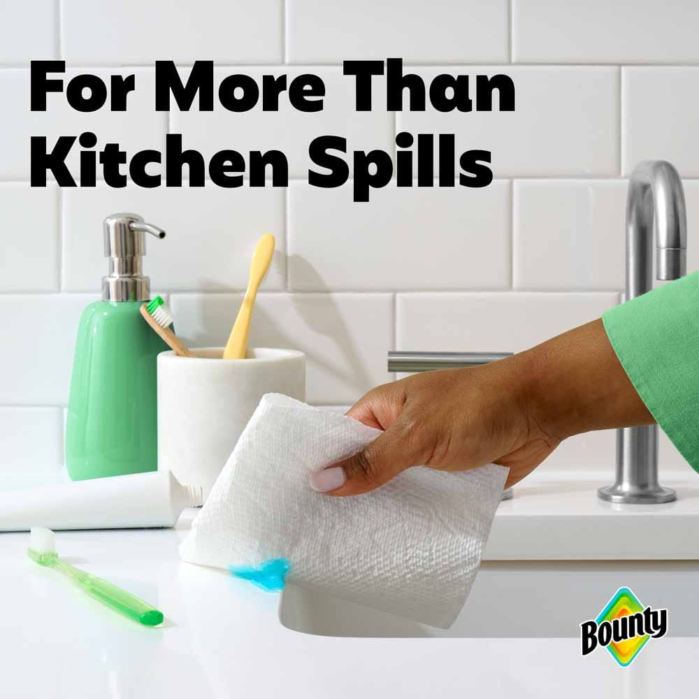 バウンティ ペーパータオル ダブル ロール ホワイト 82カット×12ロール キッチンペーパーキッチンタオル 使い捨て Bounty 無地 大容量 吸収性 耐久性 掃除