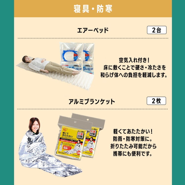 防災リュック 2人用 35点 防災セット