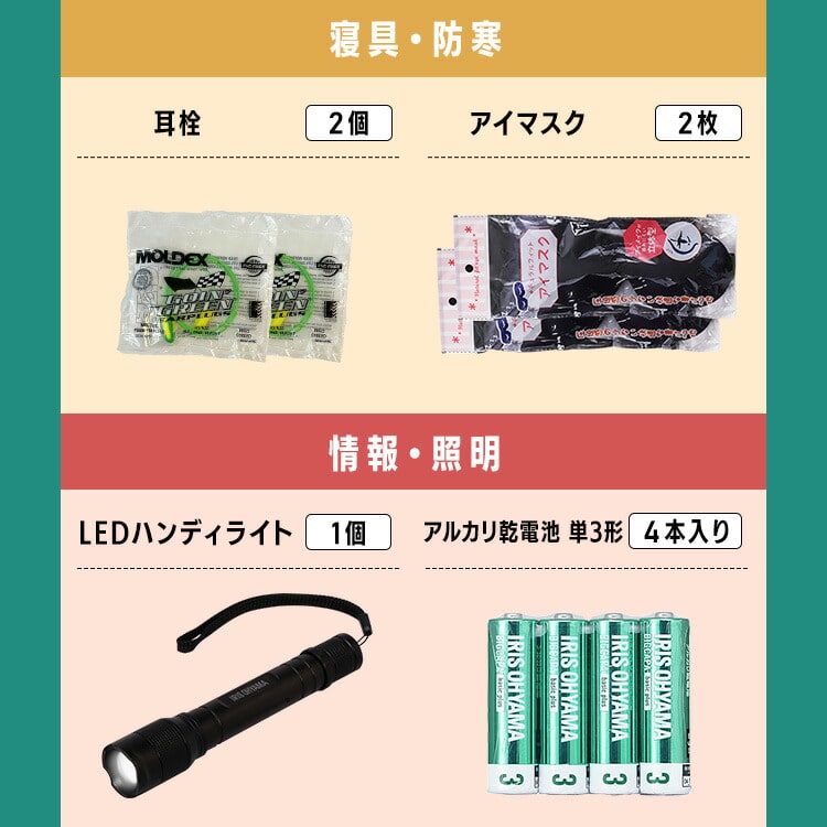 防災リュック 2人用 35点 防災セット