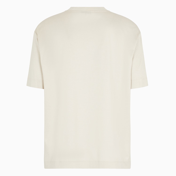 EMPORIO ARMANI]Tシャツ リヨセル混紡ジャージー Emporio Armani刺繍 