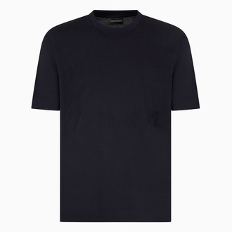 [EMPORIO ARMANI]Tシャツ ジャージー ジャカードロゴ ネイビー M