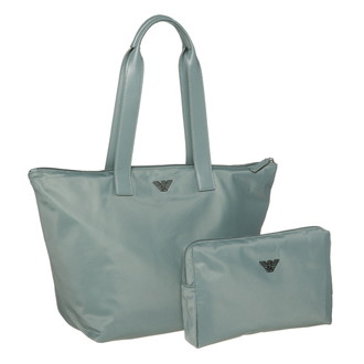 [EMPORIO ARMANI]ショッパー 再生ナイロン ミディアム グリーン