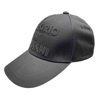 [EMPORIO ARMANI]ベースボールキャップ エンボスロゴ刺繍 グレー