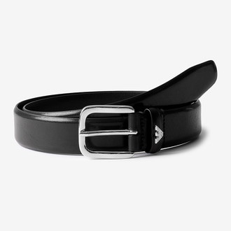 [EMPORIO ARMANI]ベルト スムースレザー ブラック 85