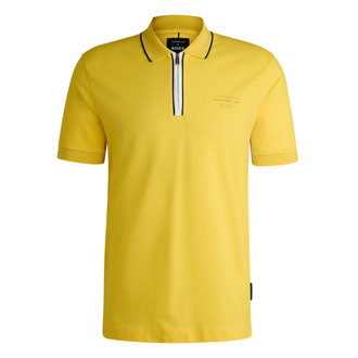 [BOSS]Porsche x BOSS ストレッチコットン ポロシャツ Medium Yellow L