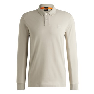 [BOSS]ロゴパッチ スリムフィットポロシャツ ストレッチコットン Light Beige L