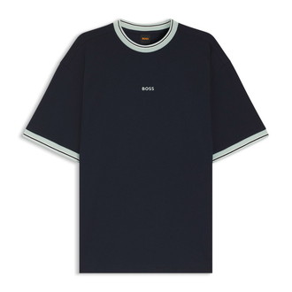 [BOSS] リラックスフィットTシャツ コットン ライントリム Dark Blue M
