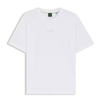 [BOSS] コットンジャージー Tシャツ ロゴディテール White M