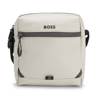 [BOSS] エコレザー レポーターバッグ リフレクターディテール Light Beige