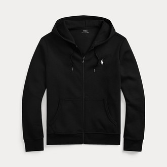 [POLO RALPH LAUREN]ダブルニット フルジップ フーディ ブラック L