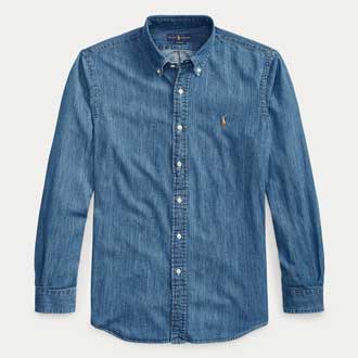 [POLO RALPH LAUREN]カスタム フィット デニム シャツ デニム S