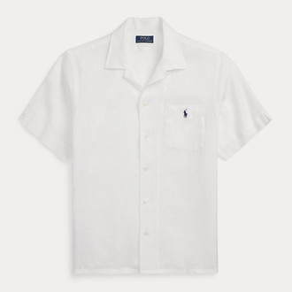 [POLO RALPH LAUREN]クラシック フィット リネン キャンプ シャツ ホワイト M