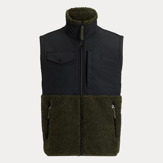 [POLO RALPH LAUREN]ハイパイル ベスト グリーン M