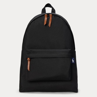 [POLO RALPH LAUREN]レザートリム バックパック ブラック