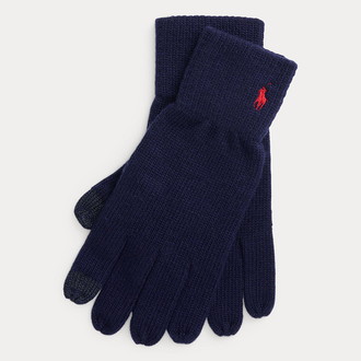 [POLO RALPH LAUREN]シグネチャー ポニー ニット タッチ グローブ ネイビー