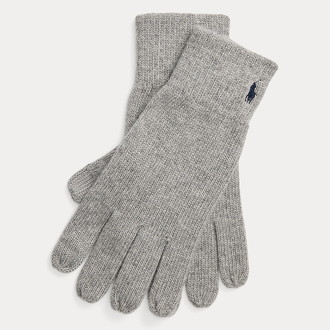 [POLO RALPH LAUREN]シグネチャー ポニー ニット タッチ グローブ グレー
