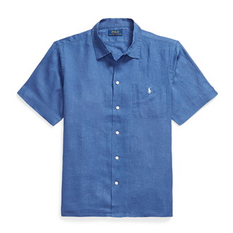 [POLO RALPH LAUREN]クラシック フィット リネン キャンプ シャツ ブルー S