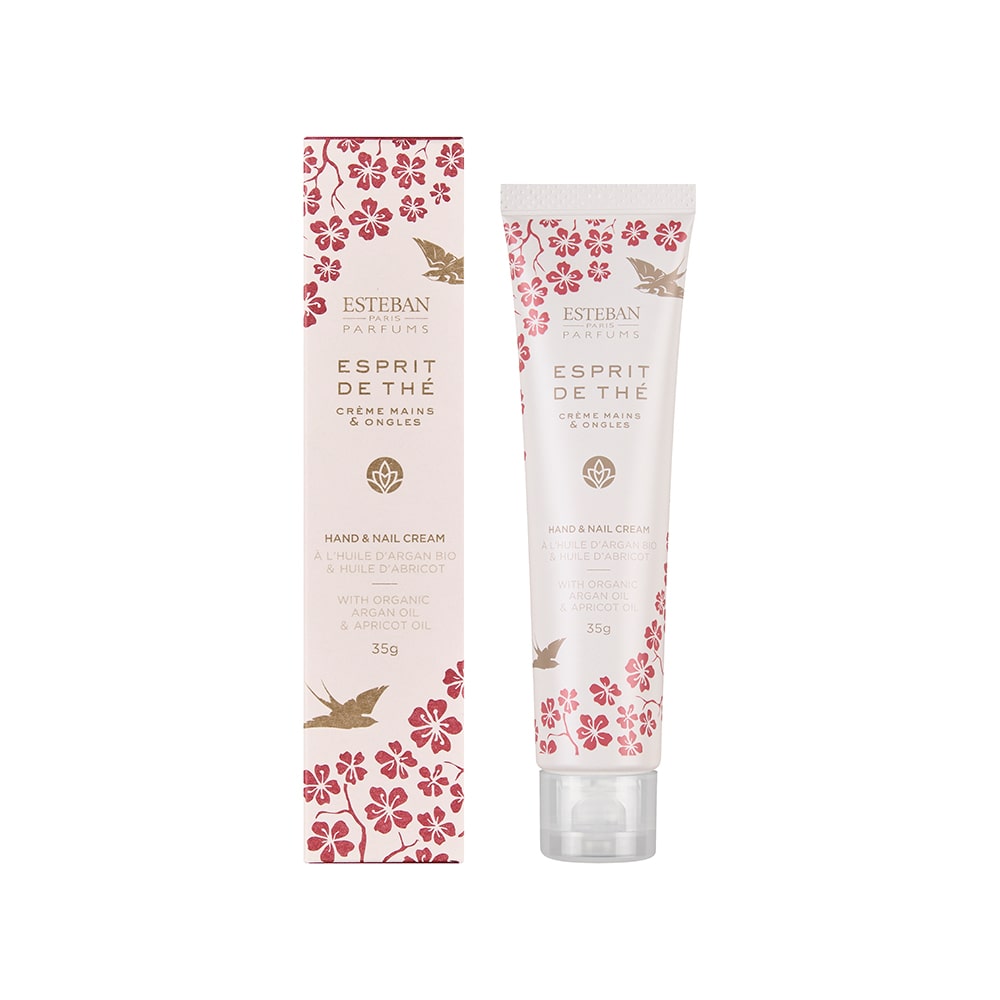 ESTEBAN ハンド&ネイルクリーム・今治タオルハンカチセット(エスプリ ド テ&ボンボン) エステバン ハンドクリーム ネイルケア タオル ギフト ボンボン