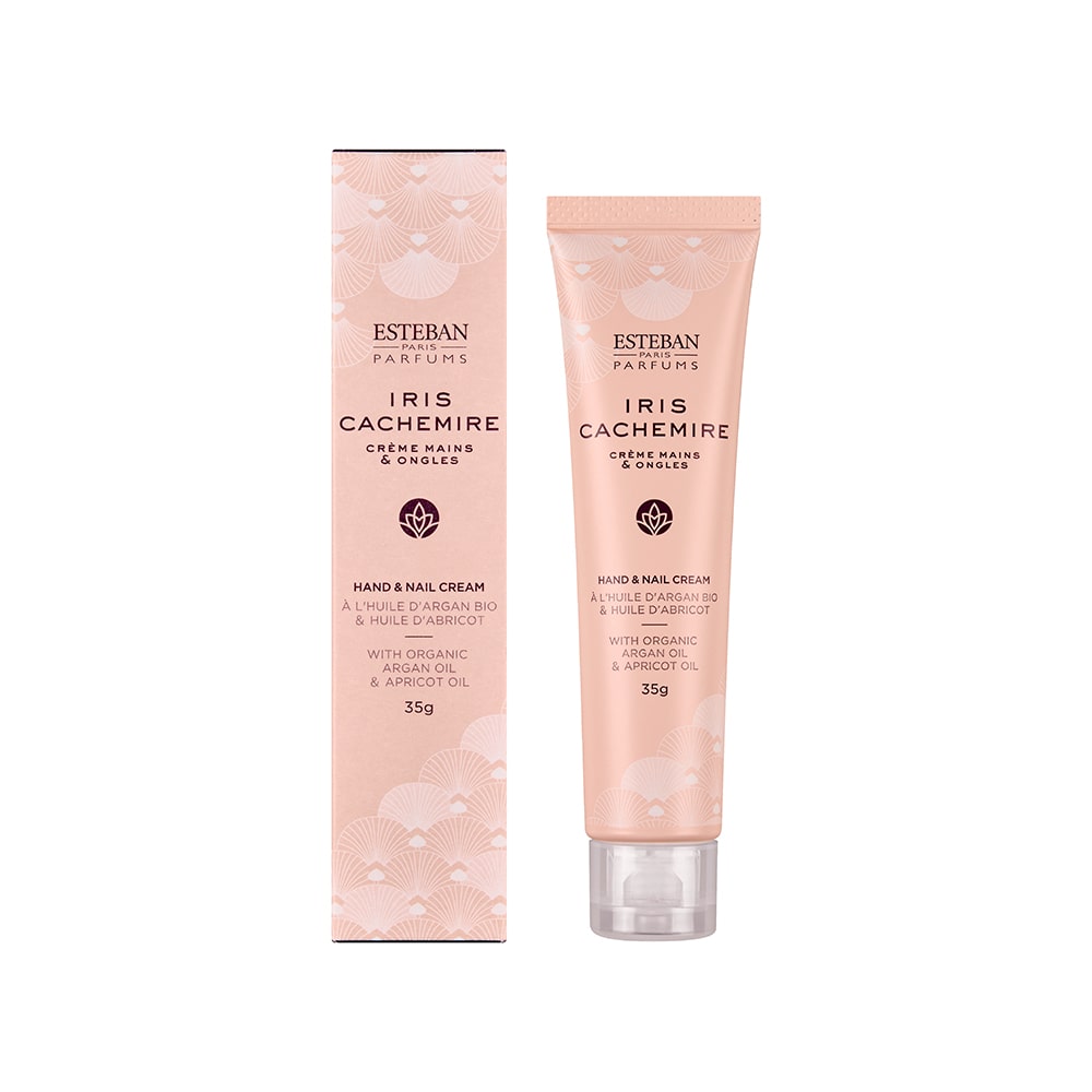 ESTEBAN ハンド&ネイルクリーム・今治タオルハンカチセット(イリスカシミア&ジニア) エステバン ハンドクリーム ネイルケア タオル ギフト ジニア