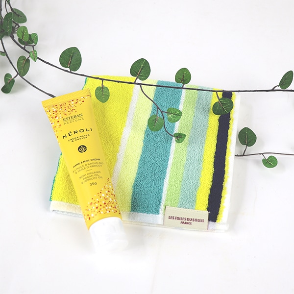 ESTEBAN ハンド＆ネイルクリーム・今治タオルハンカチセット(ネロリ＆シトロネル) エステバン ハンドクリーム ネイルケア タオル ギフト