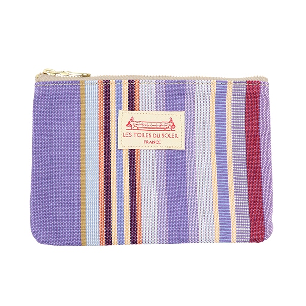 [A292]フラットソレイユポーチ(ヴァレンソル ヴィオレ ラヴァンド/VALENSOLE Violet Lavande) コスメポーチ ペンケース