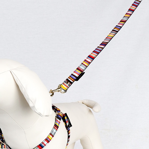 [AG014]ドッグリード Sunbrella素材(トム マルチ/TOM Multi) 犬用 サンブレラ 撥水 褪色耐性 防カビ