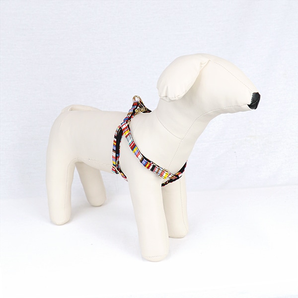 [AG016]ベルトハーネスSS Sunbrella素材(トム マルチ/TOM Multi) 犬用 サンブレラ 撥水 褪色耐性 防カビ