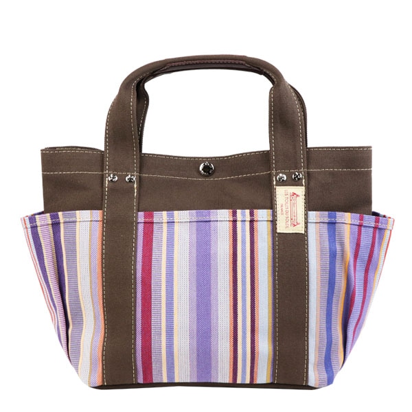 送料無料！[U113B]4ポケットトートS(ヴァレンソル ヴィオレ ラヴァンド/VALENSOLE Violet Lavande) ※無地生地ブラウン トートバッグ B5対応