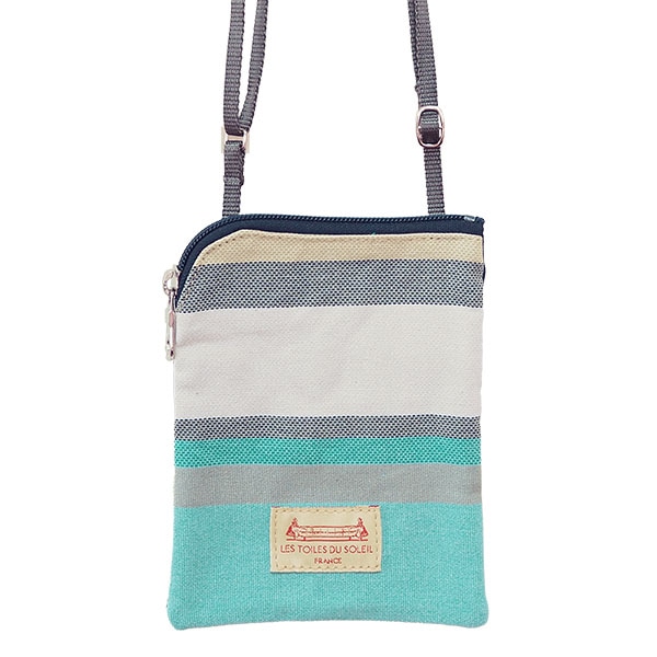 [U213]パスポートケース・ミニポーチショルダー(フェリックス チュコワーズ グリ/FELIX Turquoise Gris) サコッシュ 旅行グッズ トラベル